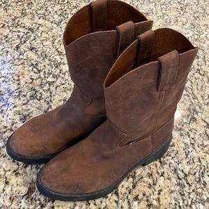 Big Kids Real Leather Boots. Size 3. Justin Boots.